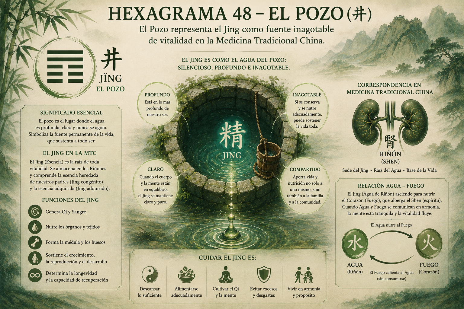 Hexagrama 48 El Pozo, símbolo del Jing en la Medicina Tradicional China